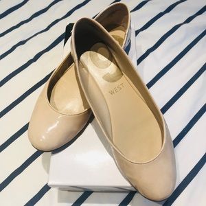 Almond Toe Flats BARELY NUDE PATENT